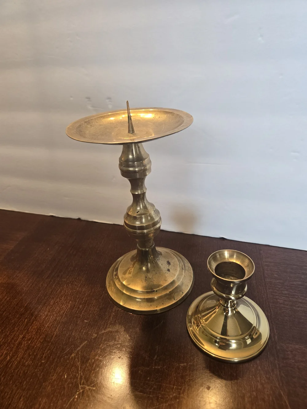 Brass Candlestick Holders - Gold Toned Home Accent Set